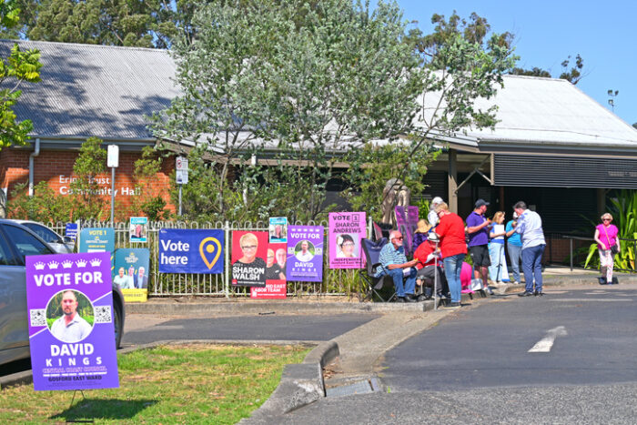 Central Coast New South Wales Australia – September 09, 2024 Voting place for the local council elections in Gosford